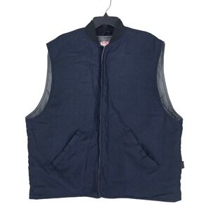 Bulwark FR Extreme Work Vest Mens XL Navy Blue Quilted Insulated 100 Nomex READ